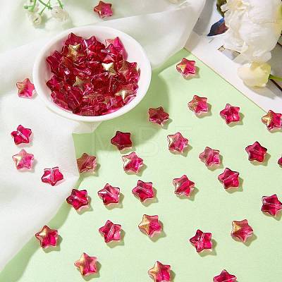 100Pcs Gradient Color Handmade Lampwork Beads DIY-SZ0010-51D-1