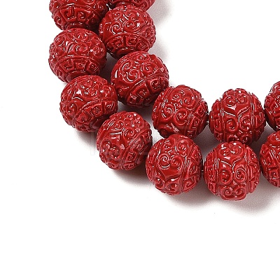 Synthetic Coral Carved Beads Strands CORA-U003-05A-1