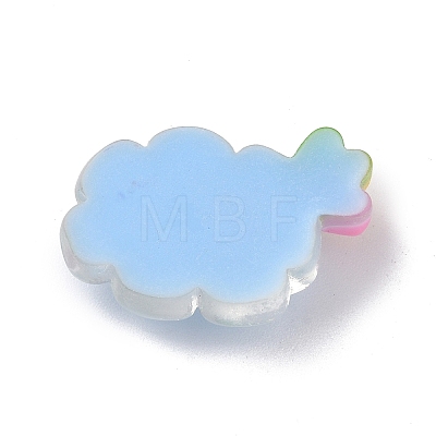 Translucent Cloud Resin Cabochons LS-RESI-K019-03E-1