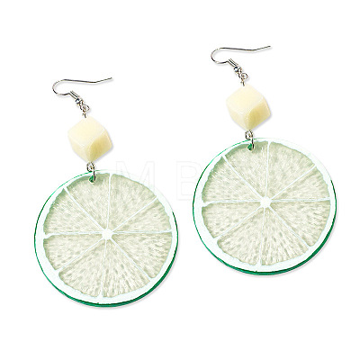 Lemon Acrylic Dangle Earrings FS-WG6C57C-01-1
