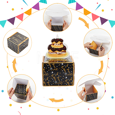 Happy Birthday Day Money Box for Cash Gift Pull DIY-WH0430-335-1