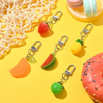 Fruit Resin Pendant Decoration HJEW-TA00025-1