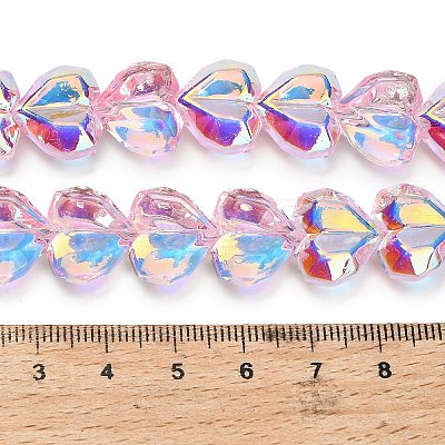 Electroplate Transparent Glass Beads Strands X-EGLA-B012-AB09-1