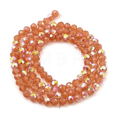 Baking Painted Transparent Glass Beads Strands DGLA-A034-J4mm-B01-1