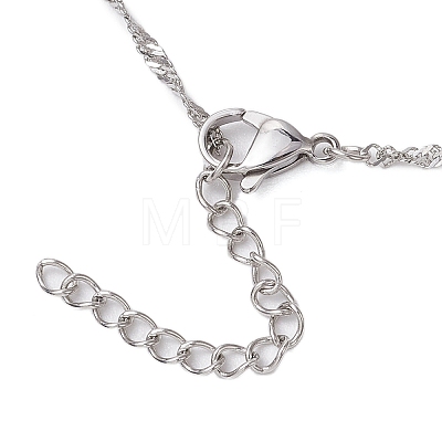 3Pcs 3 Sizes 304 Stainless Steel Singapore Chain Macrame Pouch Necklace Making NJEW-JN05070-01-1