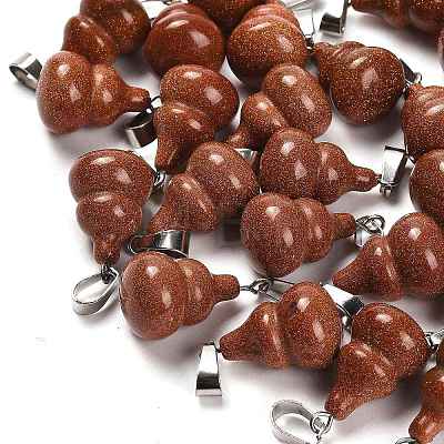 Synthetic Goldstone Pendants G-B127-03P-09-1