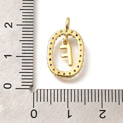 Brass Micro Pave Cubic Zirconia Pendants ZIRC-P123-01G-F02-1