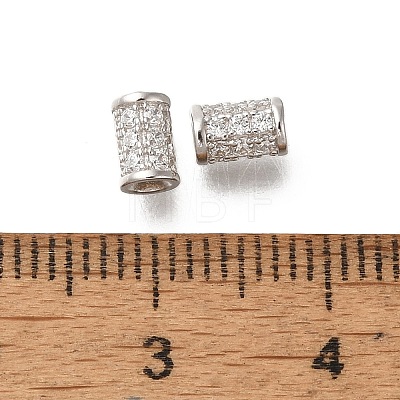 925 Sterling Silver Micro Pave Clear Cubic Zirconia Beads STER-M018-12P-1