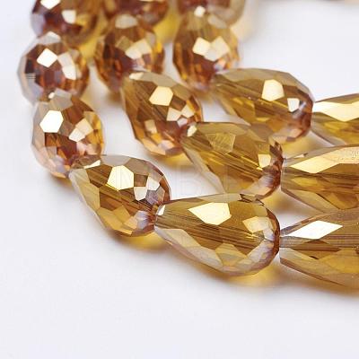 Electroplate Glass Beads Strands EGLA-D015-15x10mm-21-1