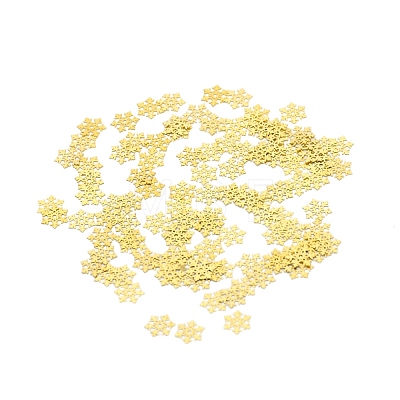 Brass Christmas Snowflake Cabochons MRMJ-WH0075-02G-1