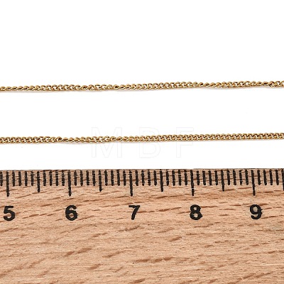 1.5MM Unisex 304 Stainless Steel Curb Chain Necklaces NJEW-P356-15G-1