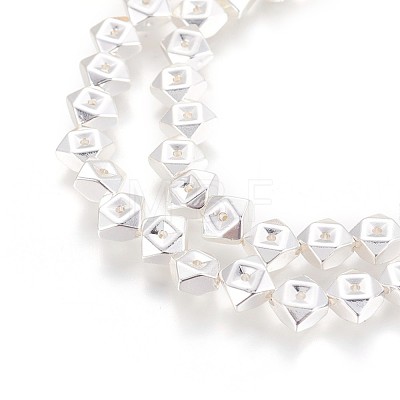 Electroplated Non-magnetic Synthetic Hematite Beads Strands G-P423-08S-1