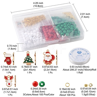 Christmas Theme DIY Bracelet Making Kit DIY-YW0007-02-1