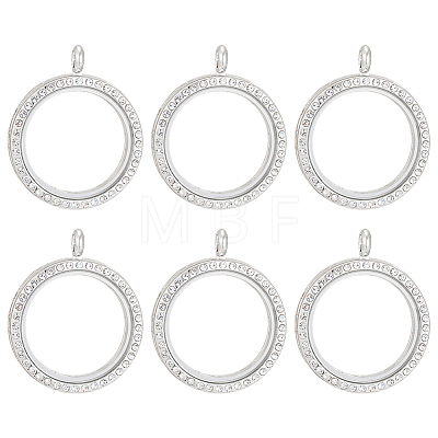 6Pcs Alloy Magnetic Locket Pendants FIND-ME0003-67P-1