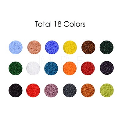48000PCS 18 Colors 12/0 Grade A Round Glass Seed Beads SEED-JP0012-03-2mm-1