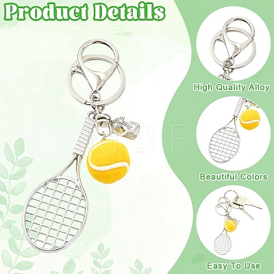 Alloy & Cloth Fabric Pendant Keychains KEYC-YW00298-1