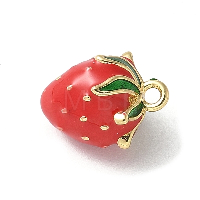 Brass Enamel Charms KK-P290-57G-1