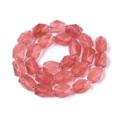 Cherry Quartz Glass Beads Strands G-Q608-11J-1