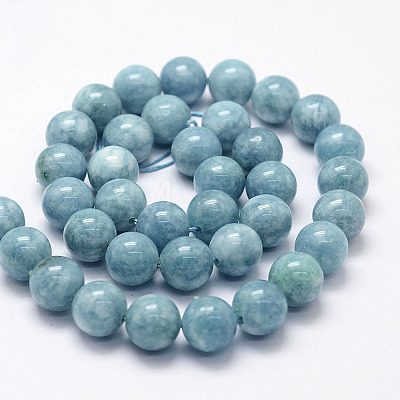 Natural White Jade Imitation Amazonite Beads Strands X-G-F364-16-8mm-1