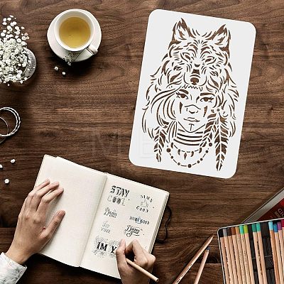 Large Plastic Reusable Drawing Painting Stencils Templates DIY-WH0202-483-1