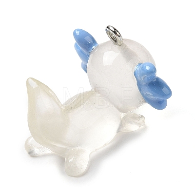 Cute Transparent Resin Pendants RESI-L038-11P-05-1