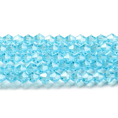 Transparent Electroplate Glass Beads Strands GLAA-F029-2mm-C20-1