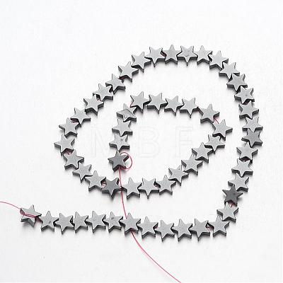 Non-magnetic Synthetic Hematite Bead Strands G-F300-24D-09-1
