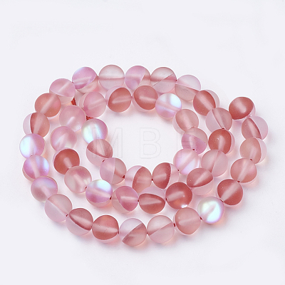 Synthetic Moonstone Beads Strands G-S283-8mm-12-1