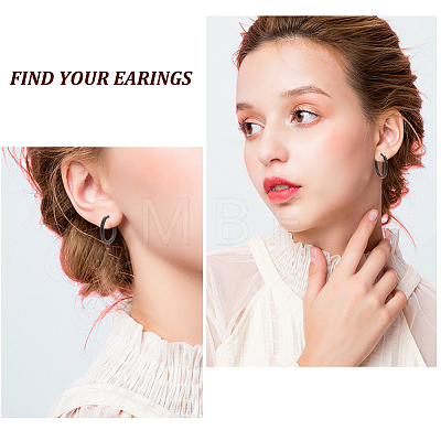 18PCS 3 Size 3 Colors Brass Huggie Hoop Earrings for Women EJEW-AN0003-25-1