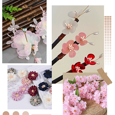 6Bundles Gypsum Artificial Flower Heart Core DIY-GF0014-11B-1