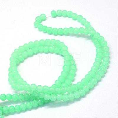 Baking Painted Imitation Jade Glass Round Bead Strands DGLA-Q021-10mm-22-1