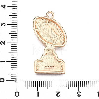 Rugby Theme Alloy Enamel Pendants ENAM-T021-04KCG-1