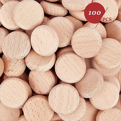 Beech Wooden Round Pieces WOOD-WH0101-32A-1