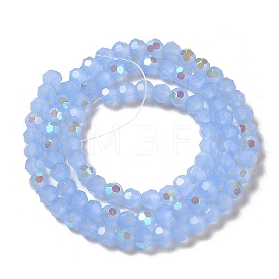 Imitation Jade Glass Beads Strands X-EGLA-A035-J4mm-L03-1