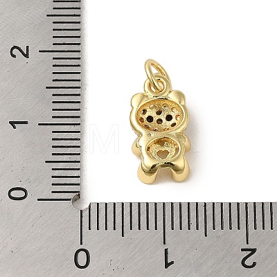 Brass Micro Pave Clear Cubic Zirconia Pendants KK-R162-004D-G-1