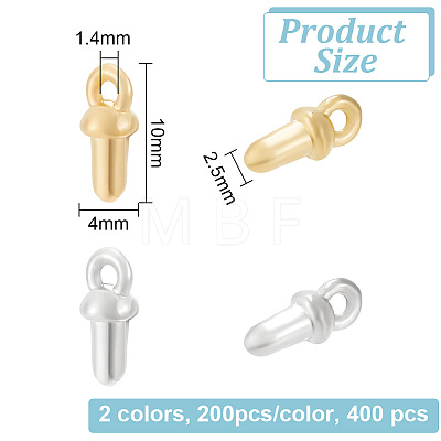   400Pcs 2 Colors CCB Plastic Cup Peg Bails Pendants FIND-PH0010-70-1