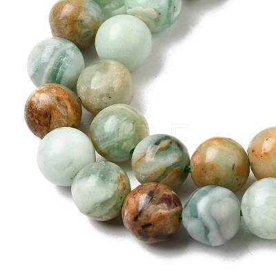 Natural Green Quartz Round Beads Strands G-Z127-A01-8mm-1