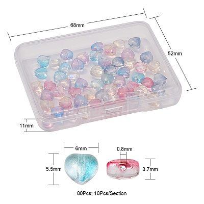 100Pcs 10 Colors Electroplate Glass Beads EGLA-YW0001-31-1