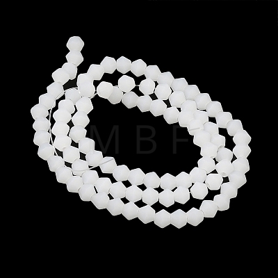 Imitation Jade Frosted Glass Bead Strands GLAA-F029-JM4mm-B06-1