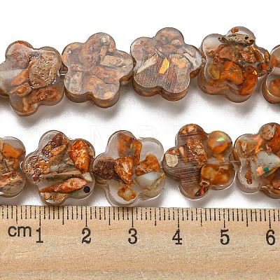 Dyed Natural Imperial Jasper with Resin Beads Strands G-G083-G04-01-1