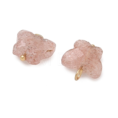 Natural Strawberry Quartz Pendants KK-D289-61G-02-1