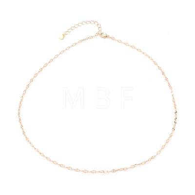 Brass Dapped Cable Chain Necklaces NJEW-JN03160-1
