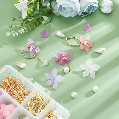 DIY Flower Dangle Earring Making Kits DIY-SC0019-75-1