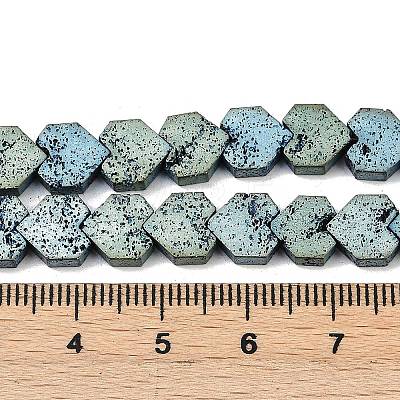 Electroplated Natural Lava Rock Beads Strands G-K388-04B-03-1