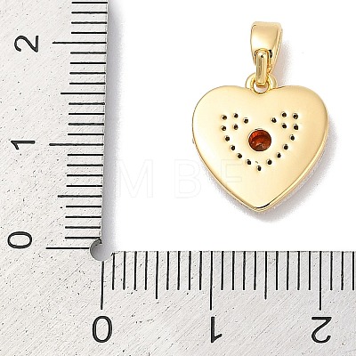 Brass Micro Pave Cubic Zirconia Pendants KK-Q030-02C-G-1