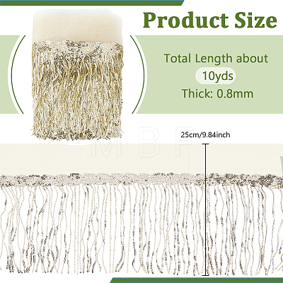 Polyester Fringe Lace Trim DIY-WH0671-008A-1