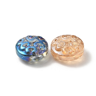 Electroplated Glass Beads EGLA-H002-B-M-1