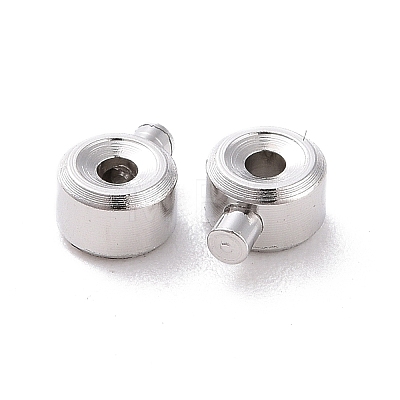 Anti-Tarnish Rhodium Plated 925 Sterling Silver Crimp Beads STER-D035-01P-1