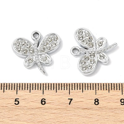 Animal Theme UV Plating Alloy Crystal Rhinestone Pendants ALRI-T012-07F-P-1
