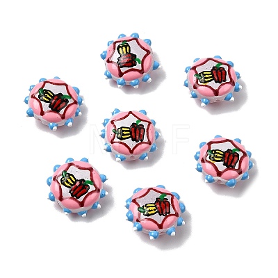 Baking Paint Glass Enamel Beads LAMP-K039-34G-1